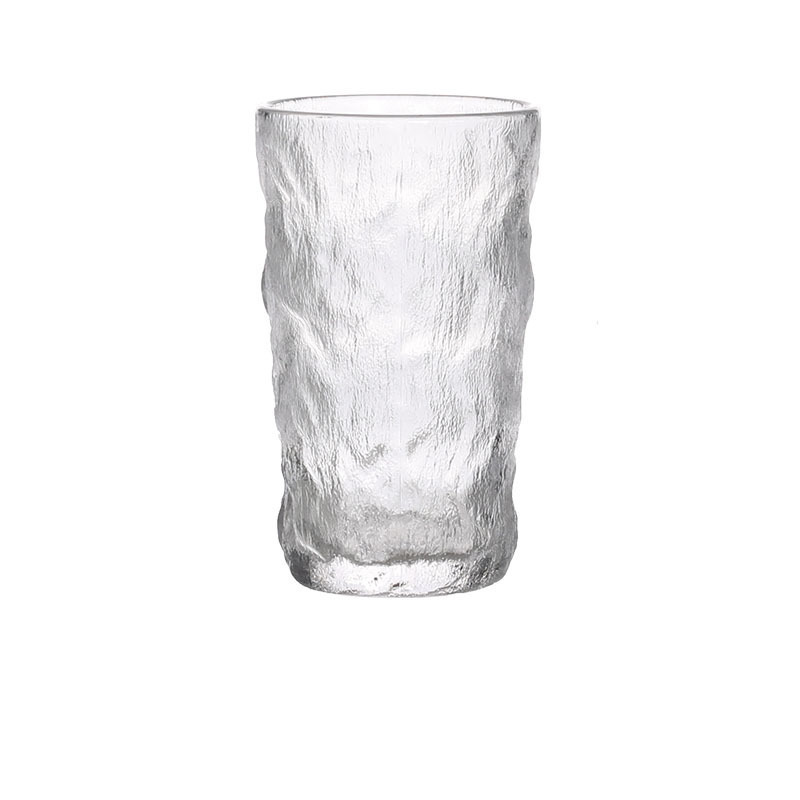 Glacier-patterned glass wine glass