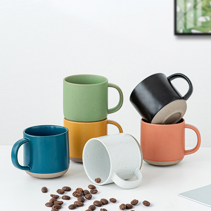 12oz Stoneware Mug Set - Stylish Coffee Essential