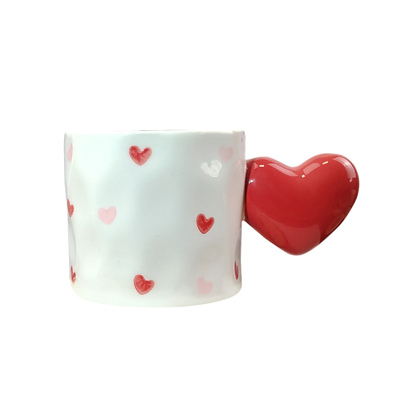 Ouyue Vintage Love Heart Ceramic Mugs | 