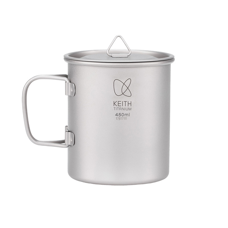 KEITH Pure Titanium Folding Camping Mug 