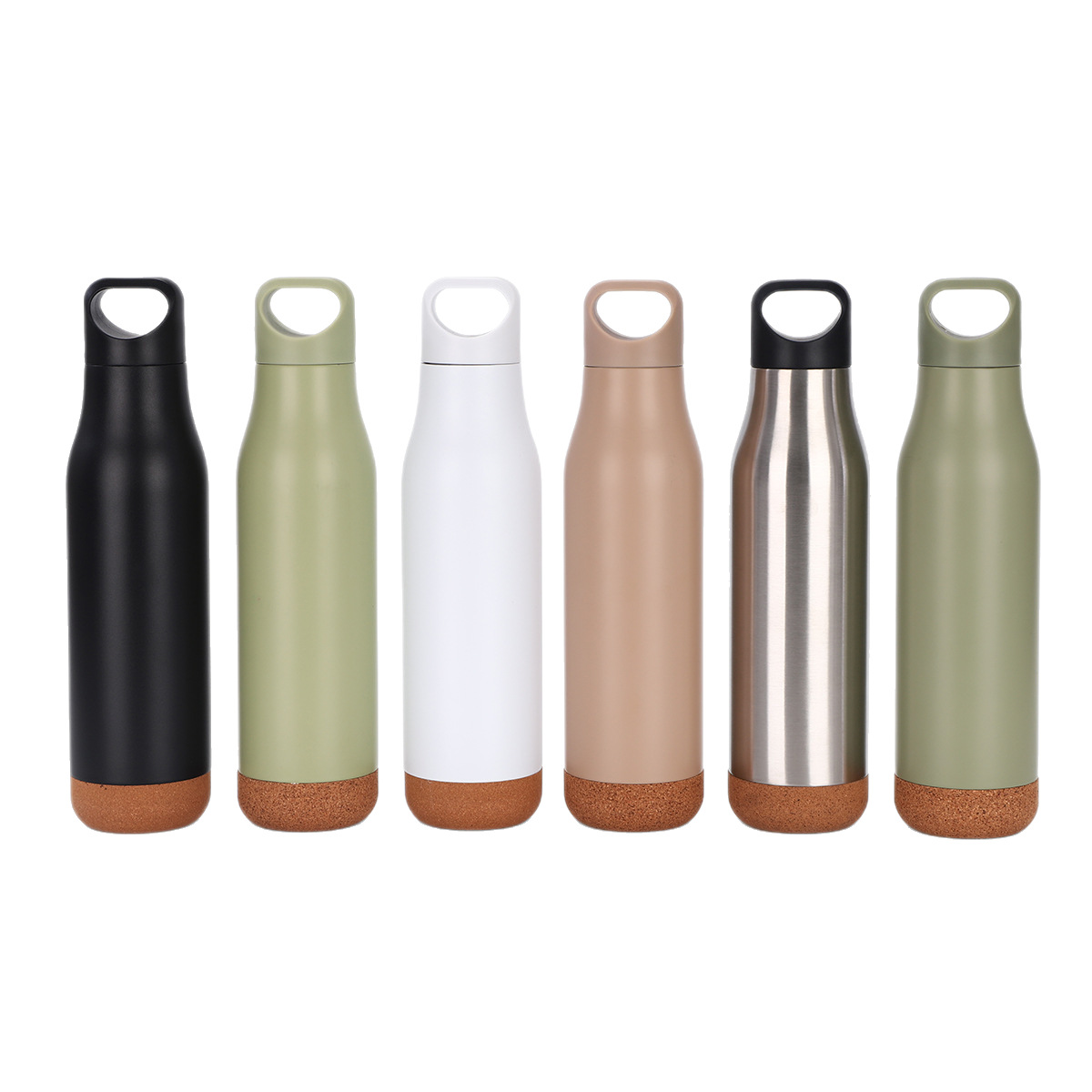 Cork Bottom Handle Sports Water Bottle -
